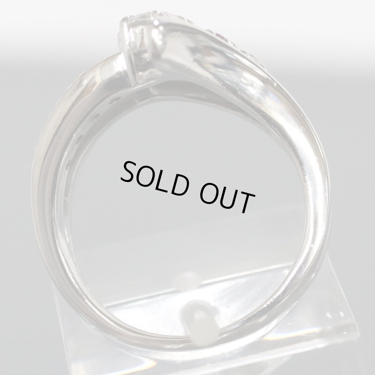 画像4: K18WGルビーダイヤモンドリング D0.32 D0.07 R0.11 7.0g (4)