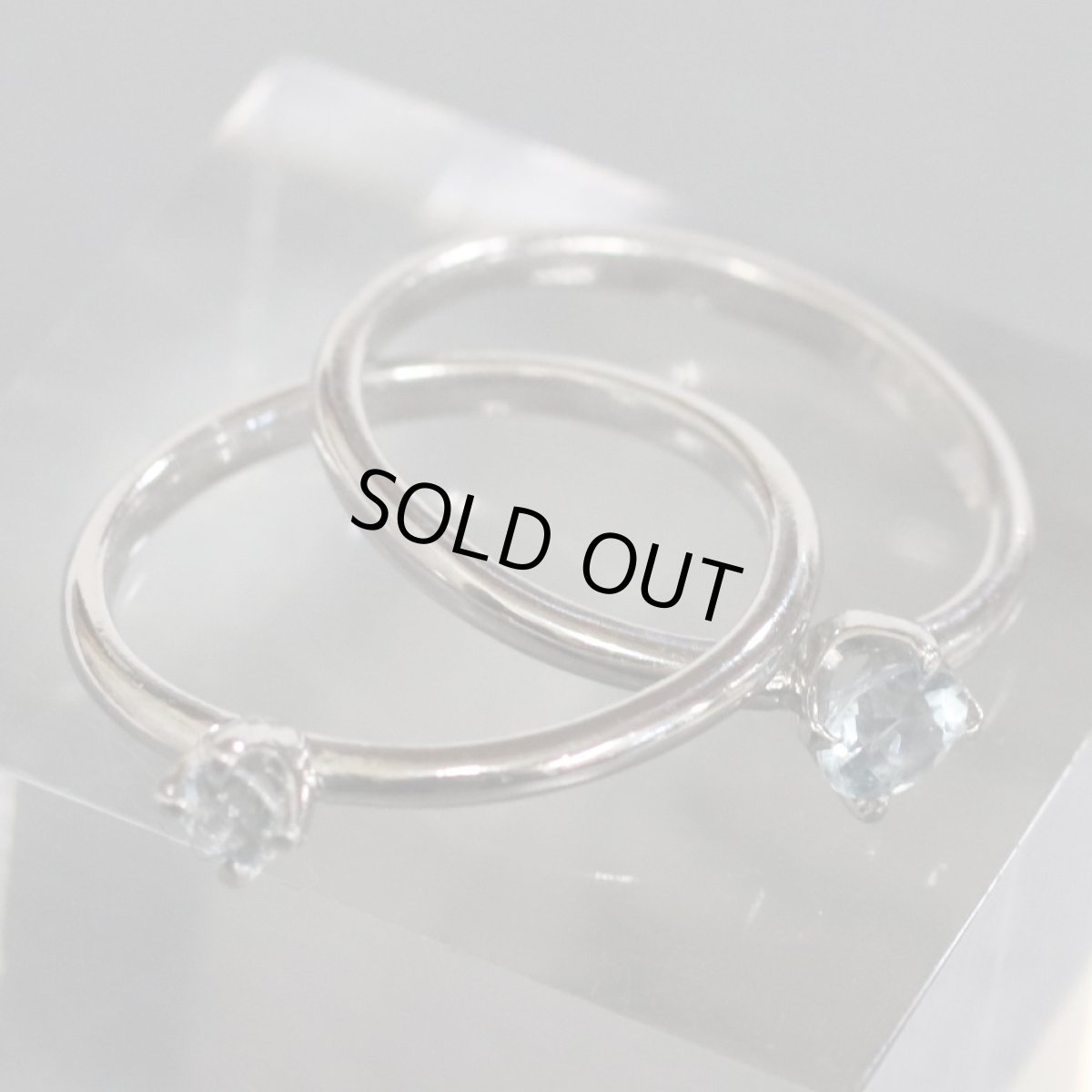 画像5: ヨンドシー Pt950アクアマリンリング 二連 #8 5.1g (5)