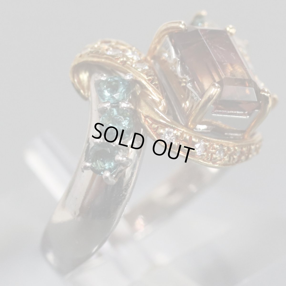 画像2: Pt900/750 パーティカラードトルマリンダイヤモンドリング T2.00 D0.28 10.7g (2)