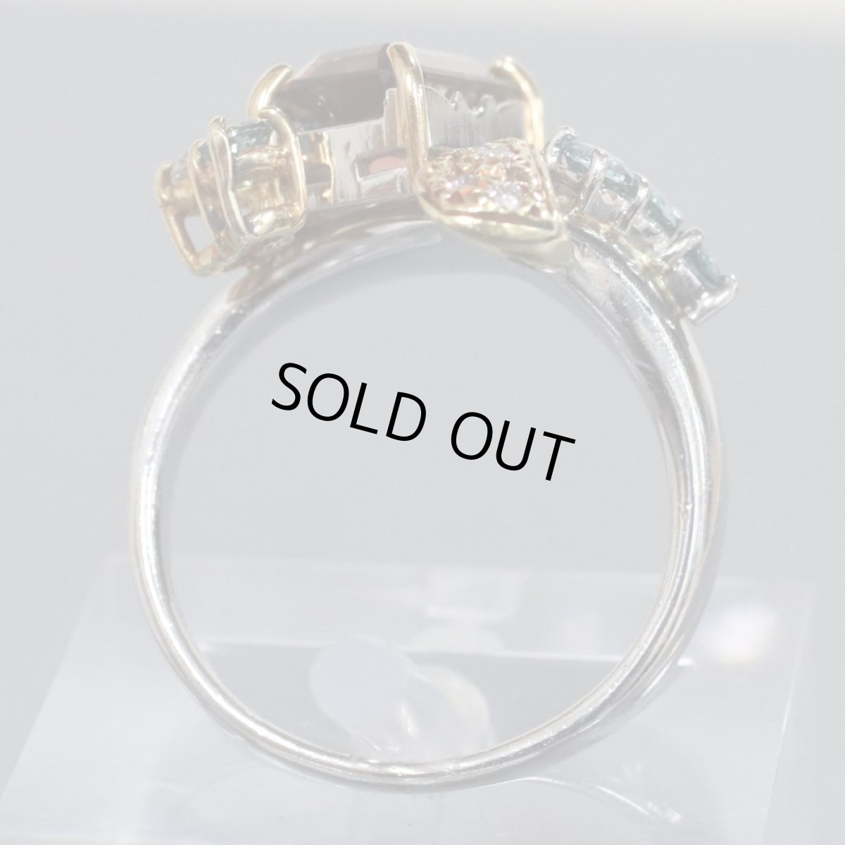 画像4: Pt900/750 パーティカラードトルマリンダイヤモンドリング T2.00 D0.28 10.7g (4)