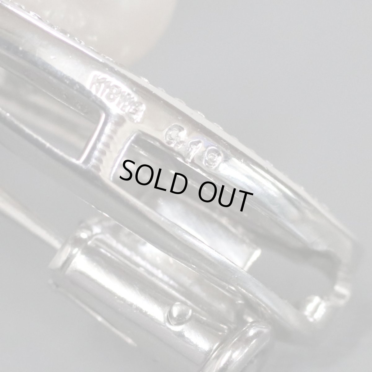 画像6: K18WGパールブローチ D0.19 8.8g (6)