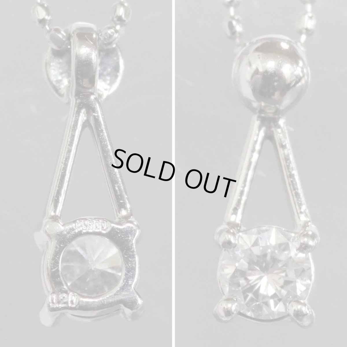 画像6: Pt900/850ダイヤモンドペンダント D0.20 2.6g (6)