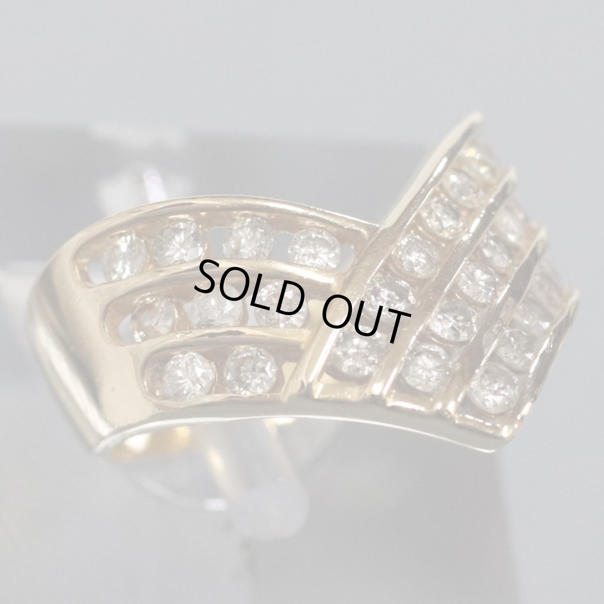 画像1: K18ダイヤモンドリング D1.00 #13 5.7g (1)