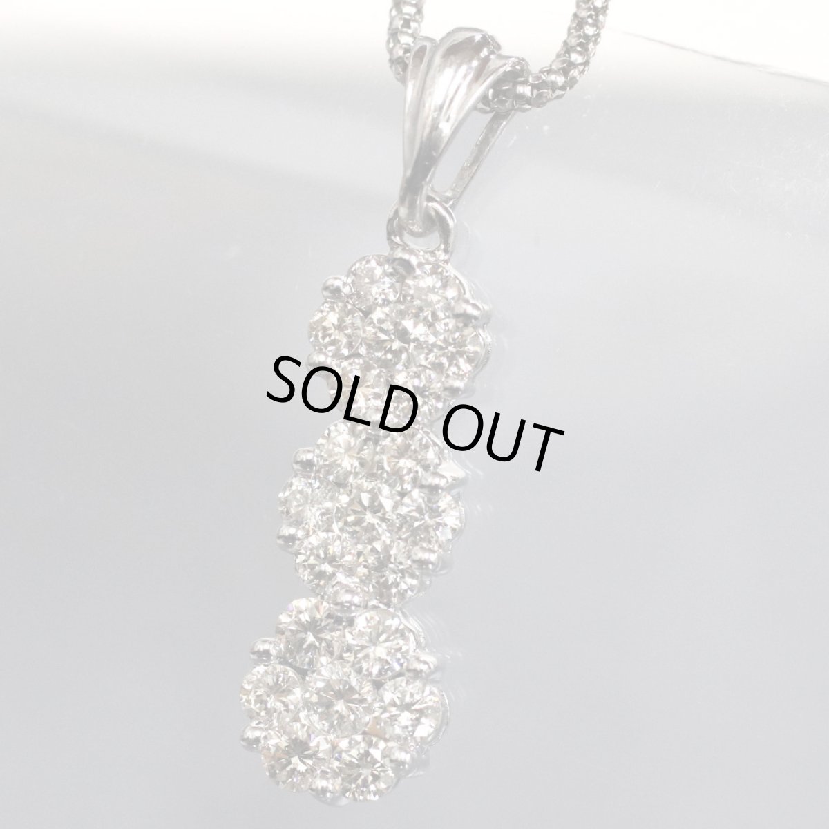 画像1: K18WGダイヤモンドペンダント D2.00 8.5g (1)