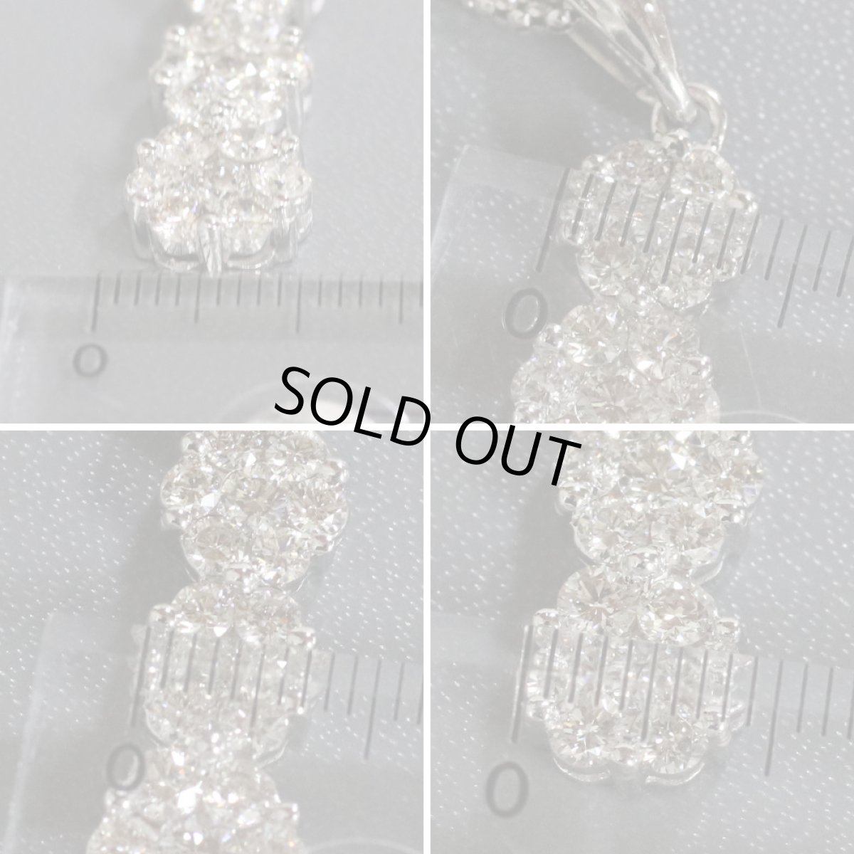 画像5: K18WGダイヤモンドペンダント D2.00 8.5g (5)