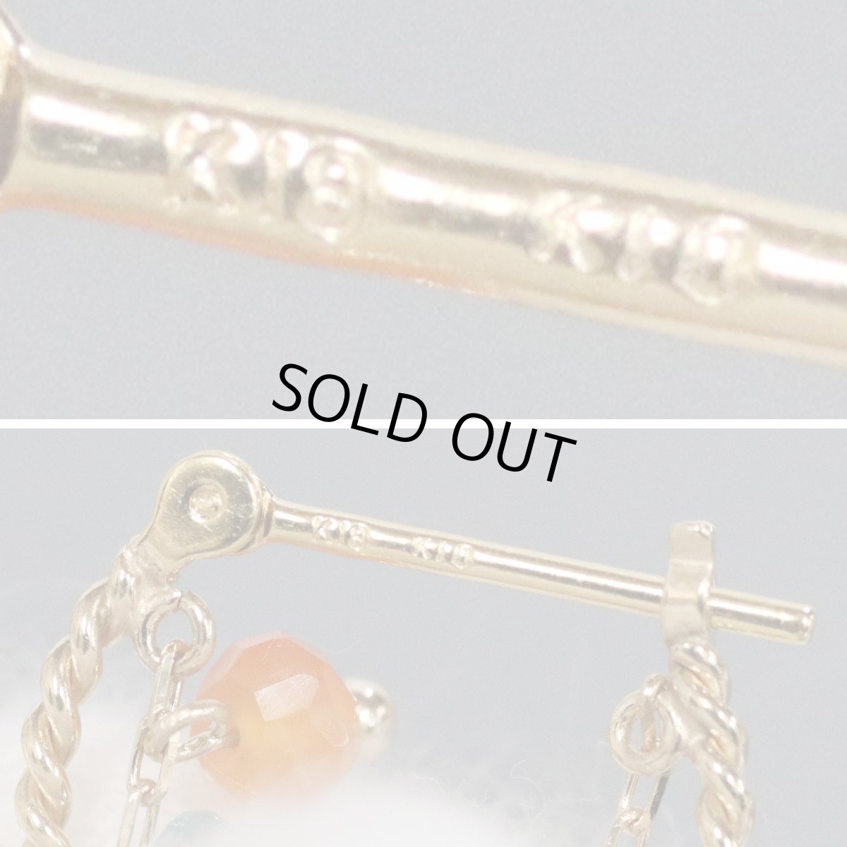 画像6: K18/K10マルチカラーストーンピアス 1.7g (6)