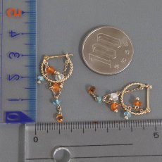 画像7: K18/K10マルチカラーストーンピアス 1.7g (7)