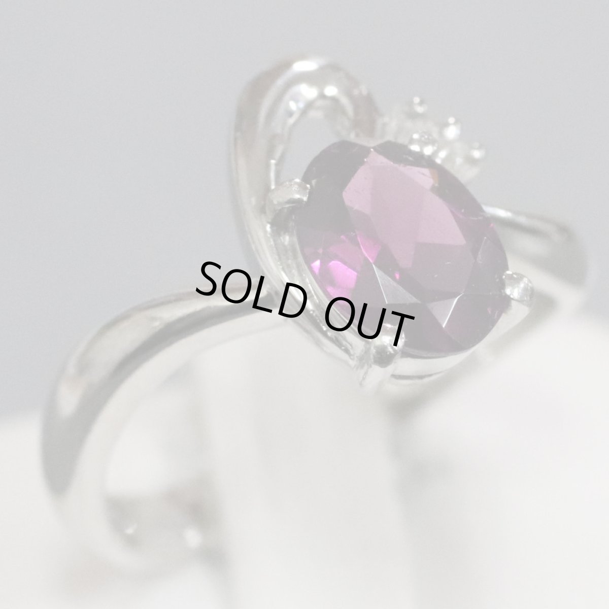 画像2: Pt900アルマンダイトガーネットリング D0.05 #11 5.0g (2)