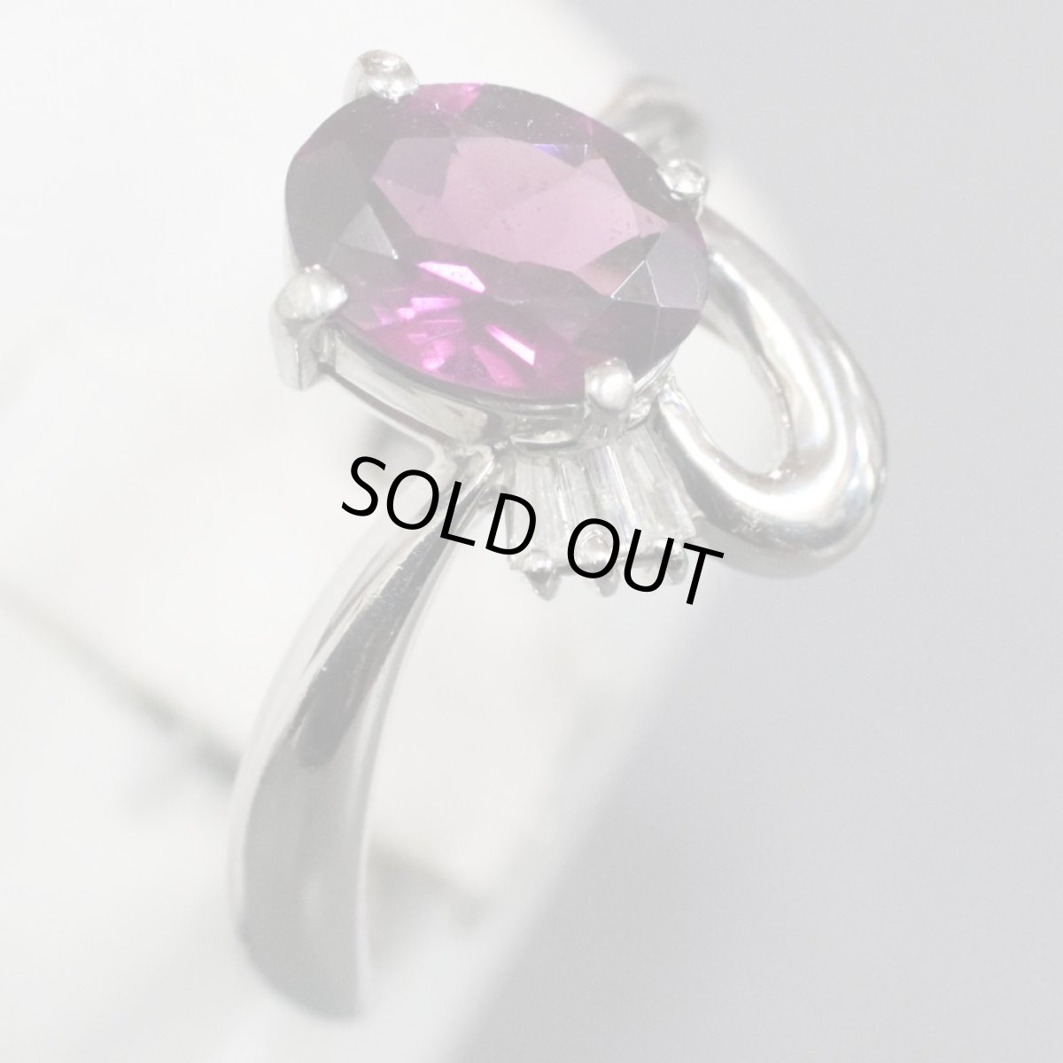 画像4: Pt900アルマンダイトガーネットリング D0.05 #11 5.0g (4)