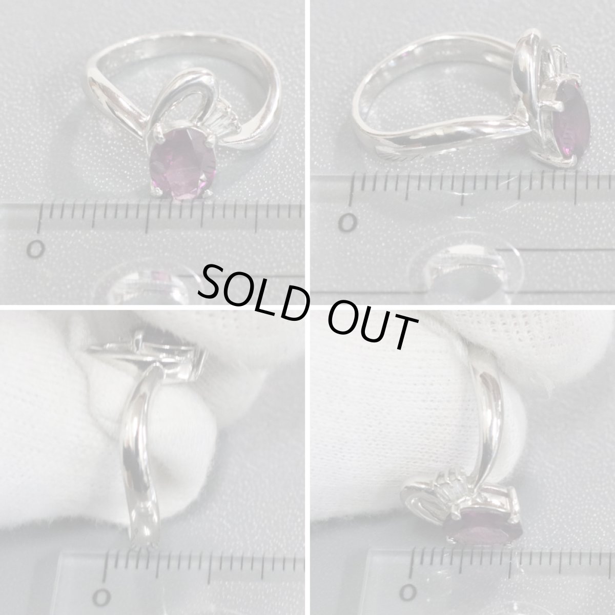 画像8: Pt900アルマンダイトガーネットリング D0.05 #11 5.0g (8)