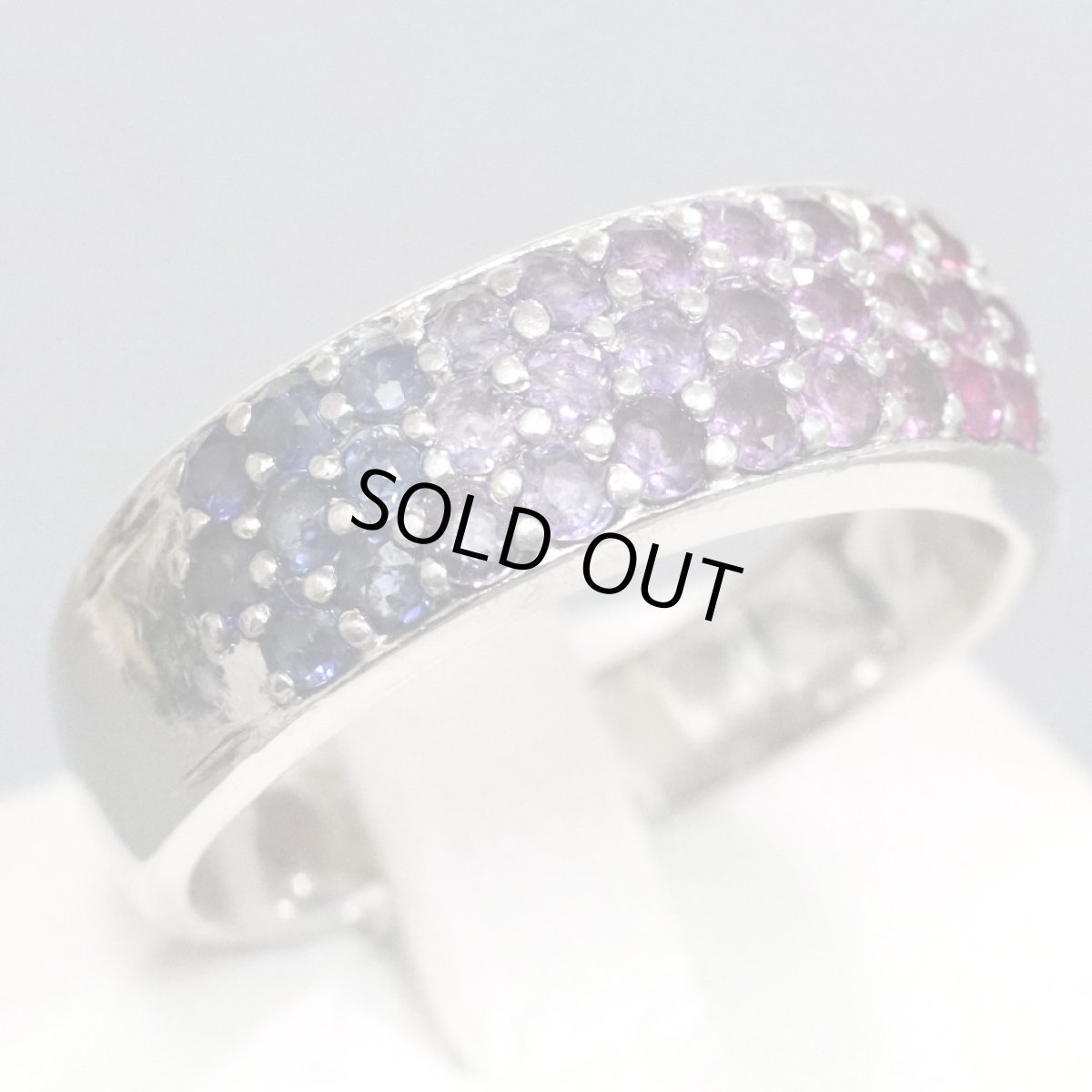 画像2: Pt900ルビーリング サファイア 1.50 #18 11.2g (2)