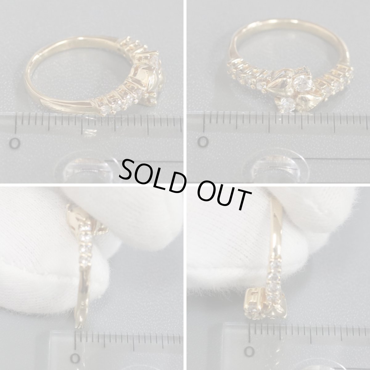 画像8: K18ダイヤモンドリング D0.47 #11 4.1g (8)