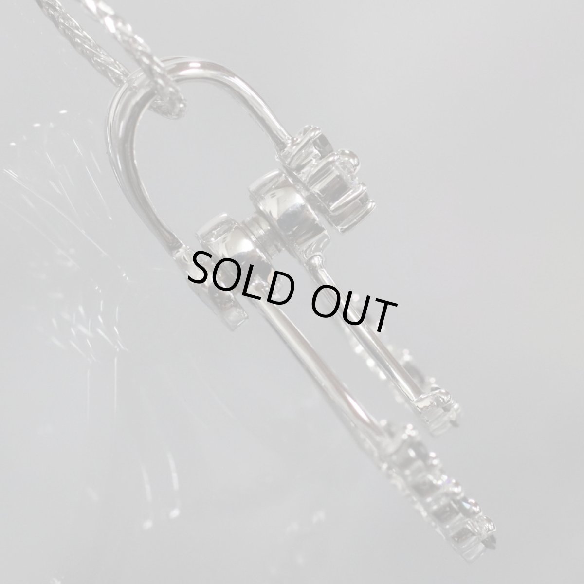 画像2: K18WGブラックダイヤモンドダンシングペンダント D0.26 BkD0.36 6.8g (2)