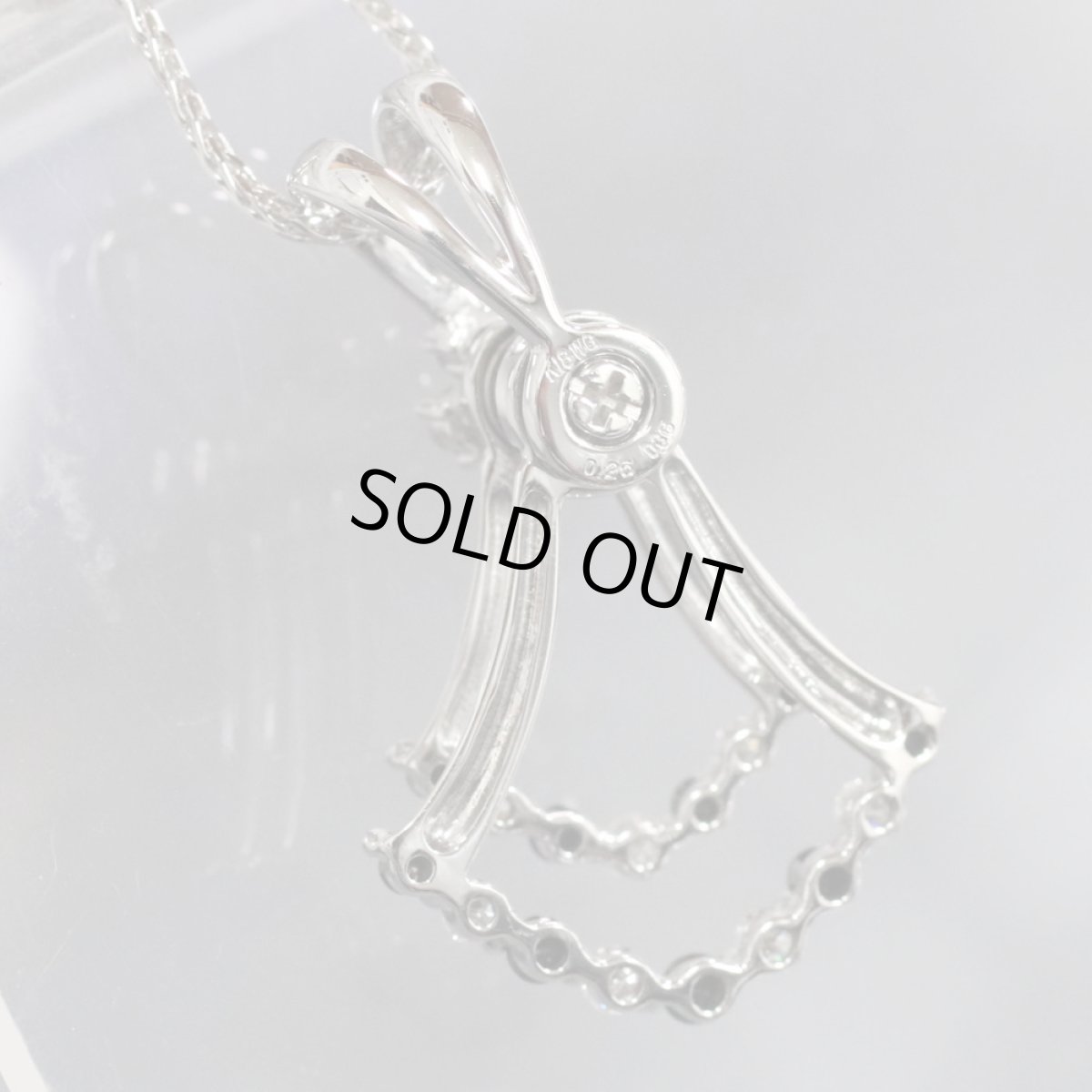 画像4: K18WGブラックダイヤモンドダンシングペンダント D0.26 BkD0.36 6.8g (4)