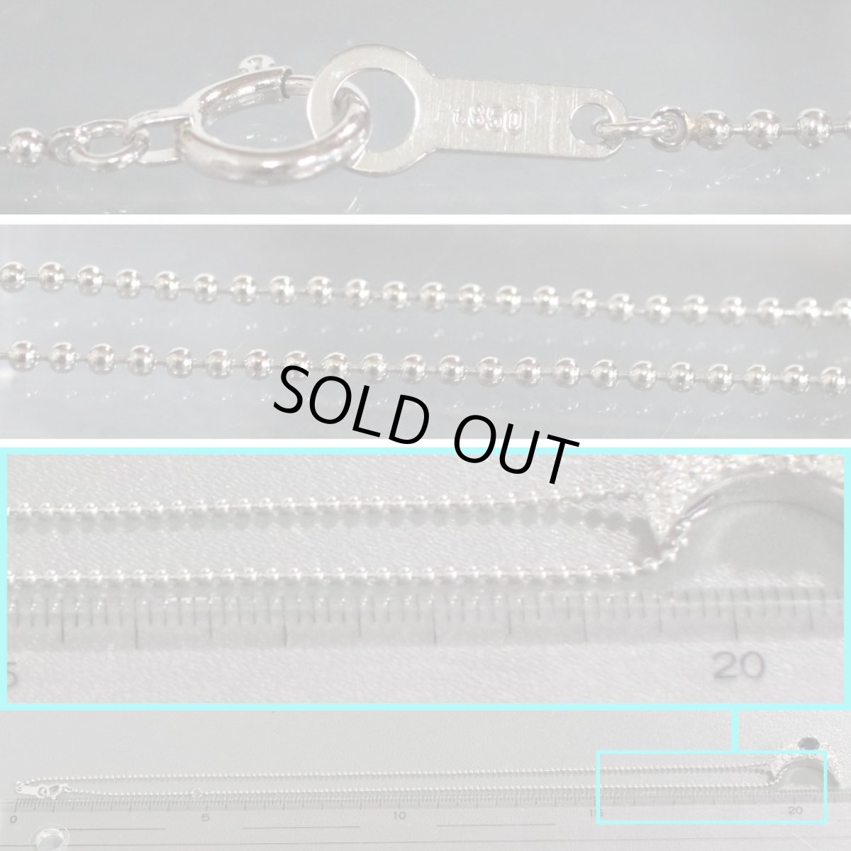 画像7: Pt900/Pt850 サファイアダイヤモンドペンダント S0.557 D0.74 8.5g 月 ソーティング (7)