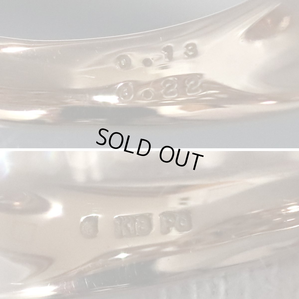 画像7: K18PGダイヤモンドリング D0.13 D0.22 4.2g #9 艶消し (7)