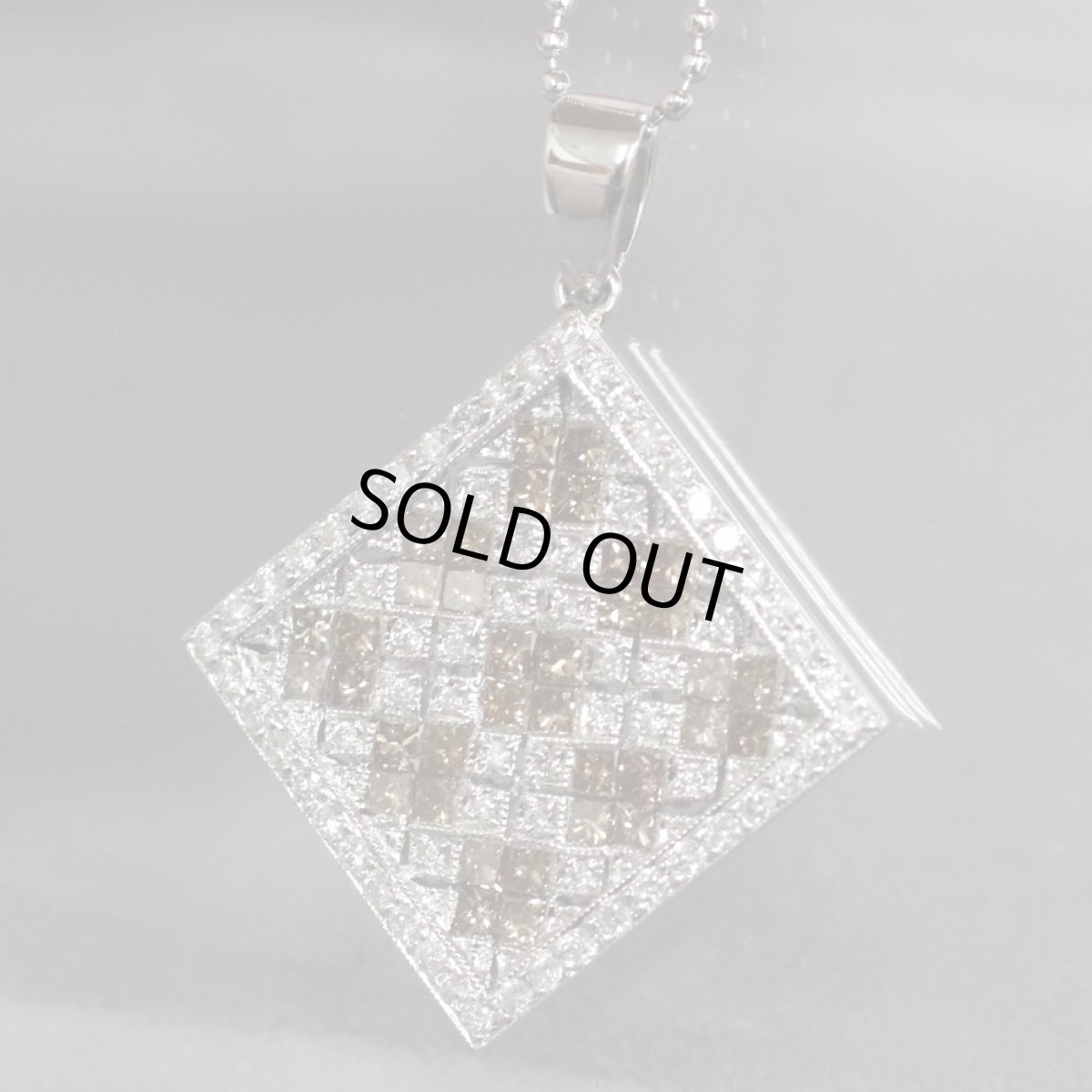 画像2: K18WGダイヤモンドペンダント D2.10 9.6g (2)