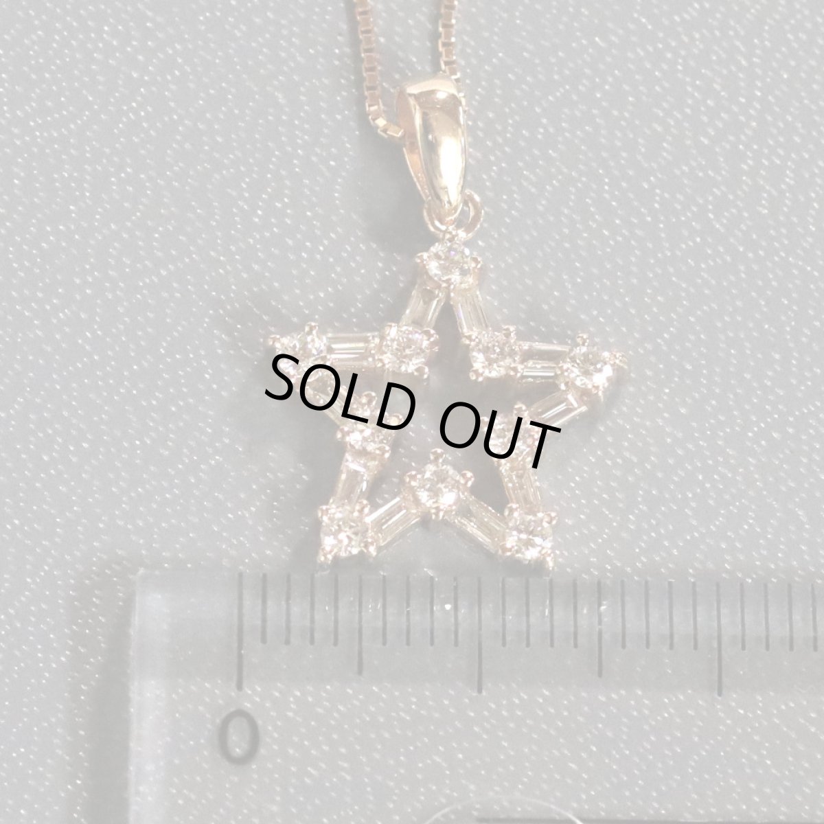 画像9: K18ダイヤモンドペンダント D0.56 3.9g スターモチーフ (9)