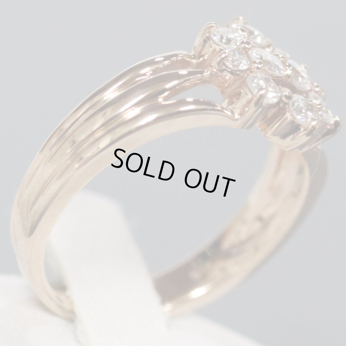 画像3: K18ダイヤモンドリング D0.50 4.7g #12 フラワーモチーフ ピンクゴールド (3)