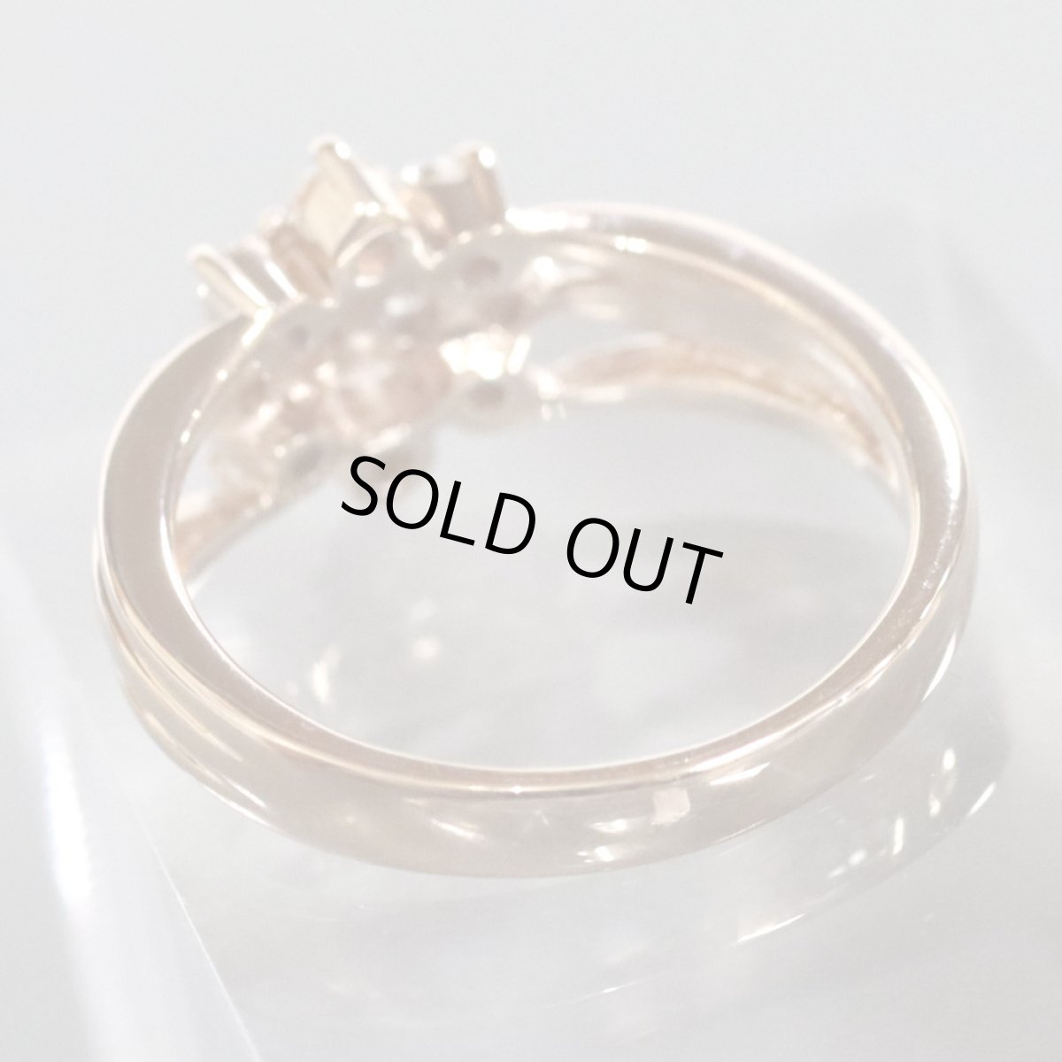 画像6: K18ダイヤモンドリング D0.50 4.7g #12 フラワーモチーフ ピンクゴールド (6)