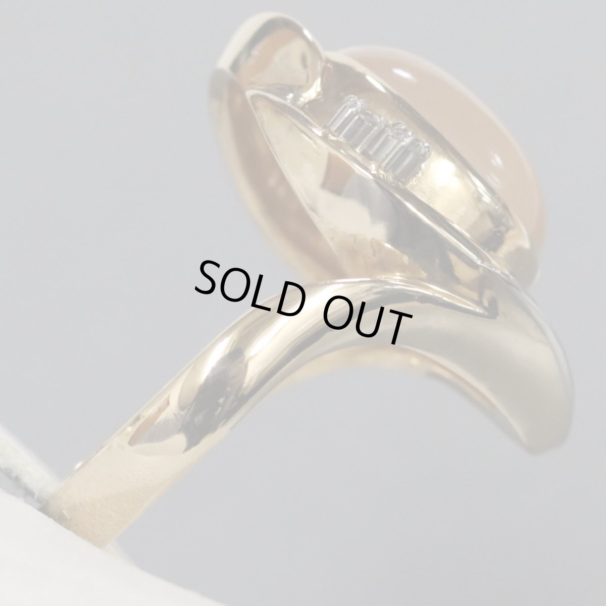 画像4: K18/Pt900ムーンストーンリング 7.34 0.07 8.8g #16.5 (4)