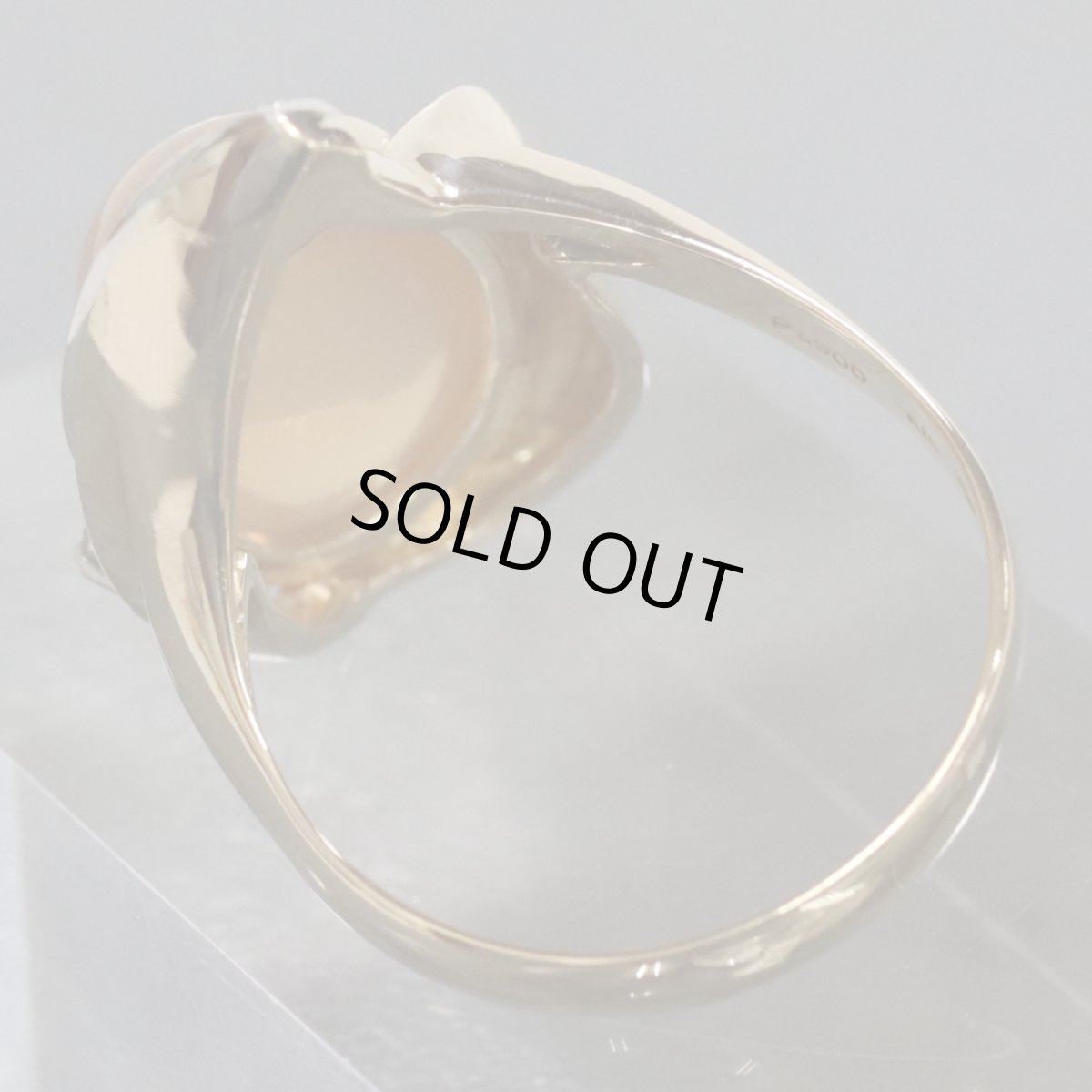 画像6: K18/Pt900ムーンストーンリング 7.34 0.07 8.8g #16.5 (6)