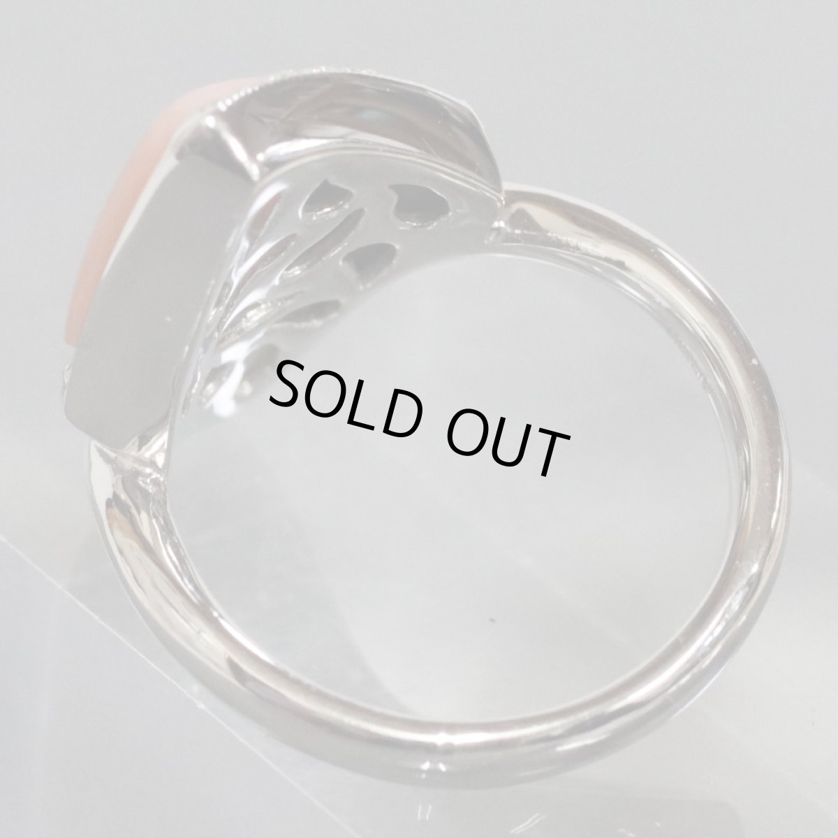 画像7: K18WGシェルオニキスサンゴリング D0.21 7.7g #12 (7)