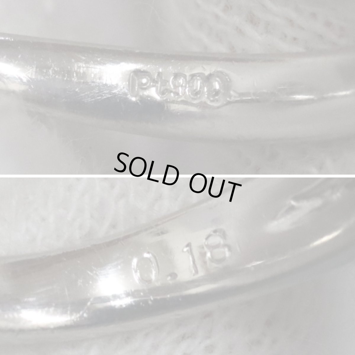 画像8: Pt900ダイヤモンドリング D0.18 3.6g #7 (8)