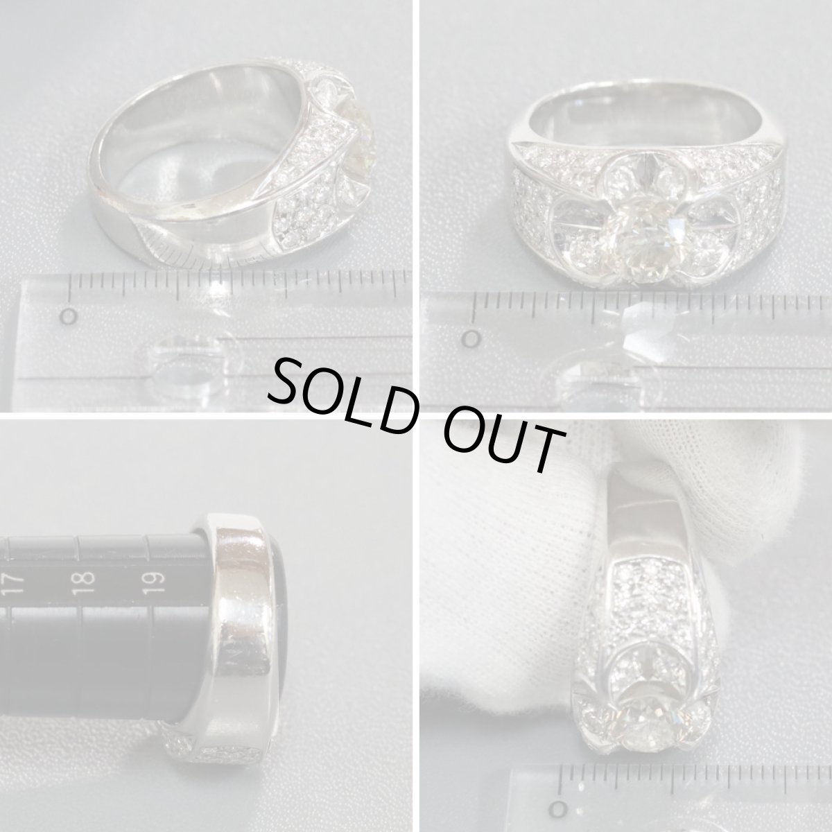 画像10: Pt900ブラウンダイヤモンドリング 1.623 2.02 30.5g #20 (10)