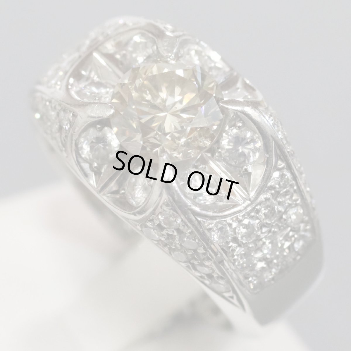 画像3: Pt900ブラウンダイヤモンドリング 1.623 2.02 30.5g #20 (3)