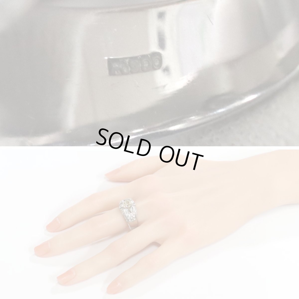 画像9: Pt900ブラウンダイヤモンドリング 1.623 2.02 30.5g #20 (9)