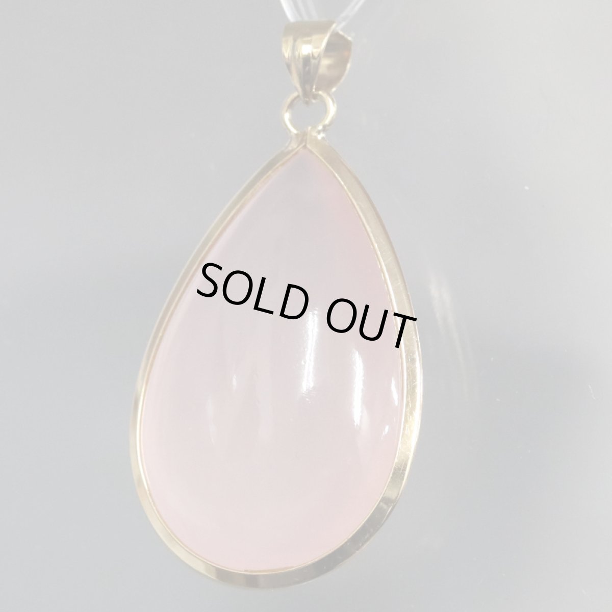 画像1: K18ローズクォーツペンダントトップ 5.6g (1)