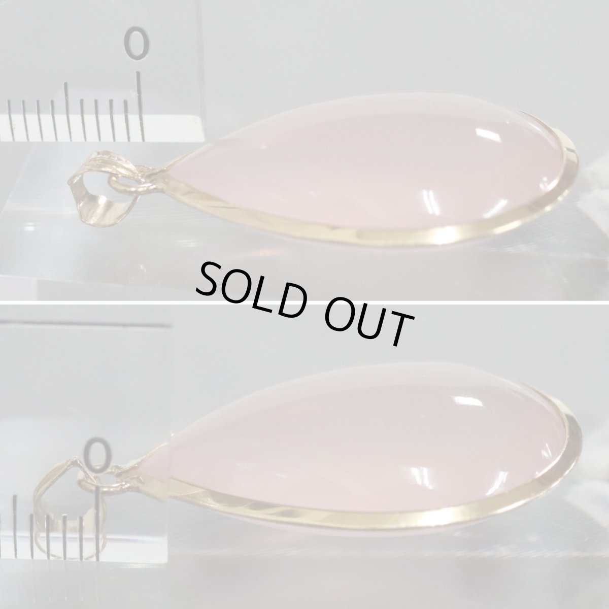 画像8: K18ローズクォーツペンダントトップ 5.6g (8)