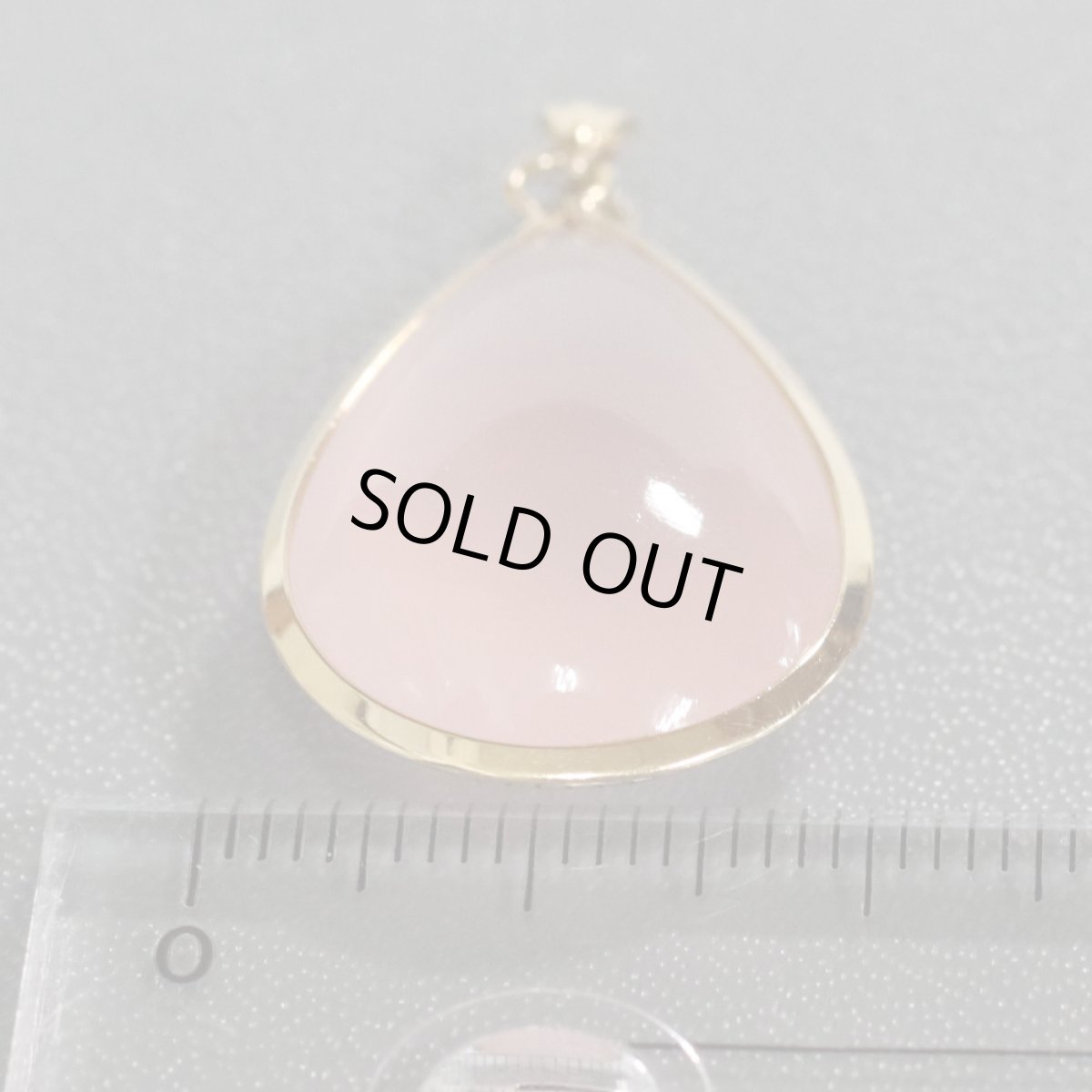 画像9: K18ローズクォーツペンダントトップ 5.6g (9)