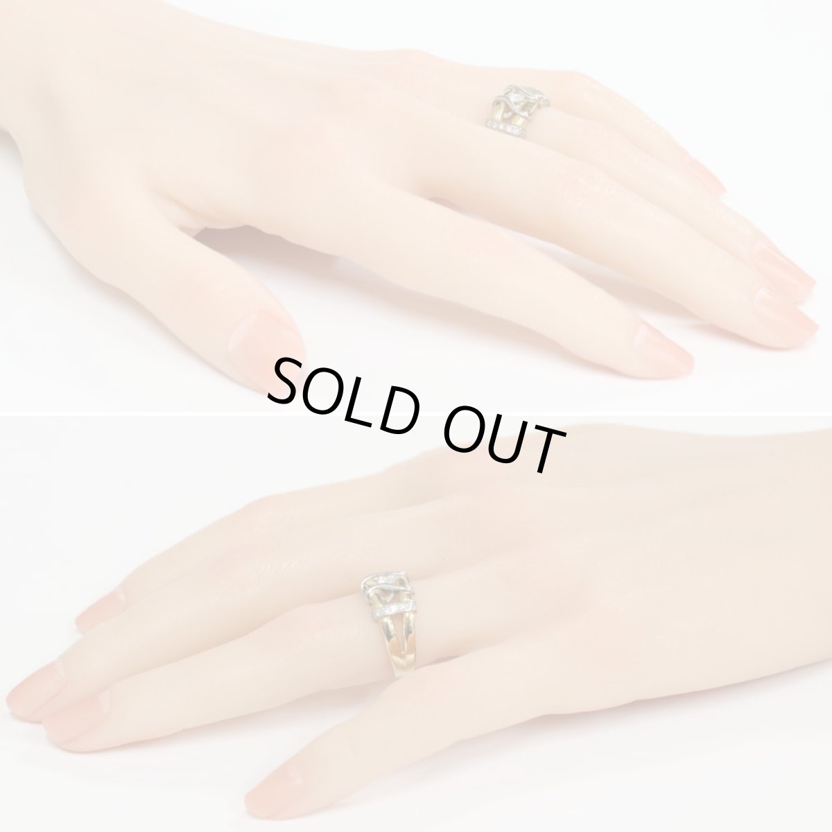 画像10: ランバン 750/Pt900コンビダイヤモンドリング 0.20 0.12 6.9g #14 (10)