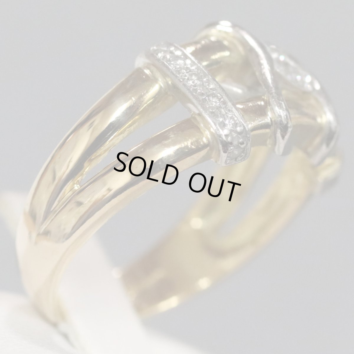 画像4: ランバン 750/Pt900コンビダイヤモンドリング 0.20 0.12 6.9g #14 (4)