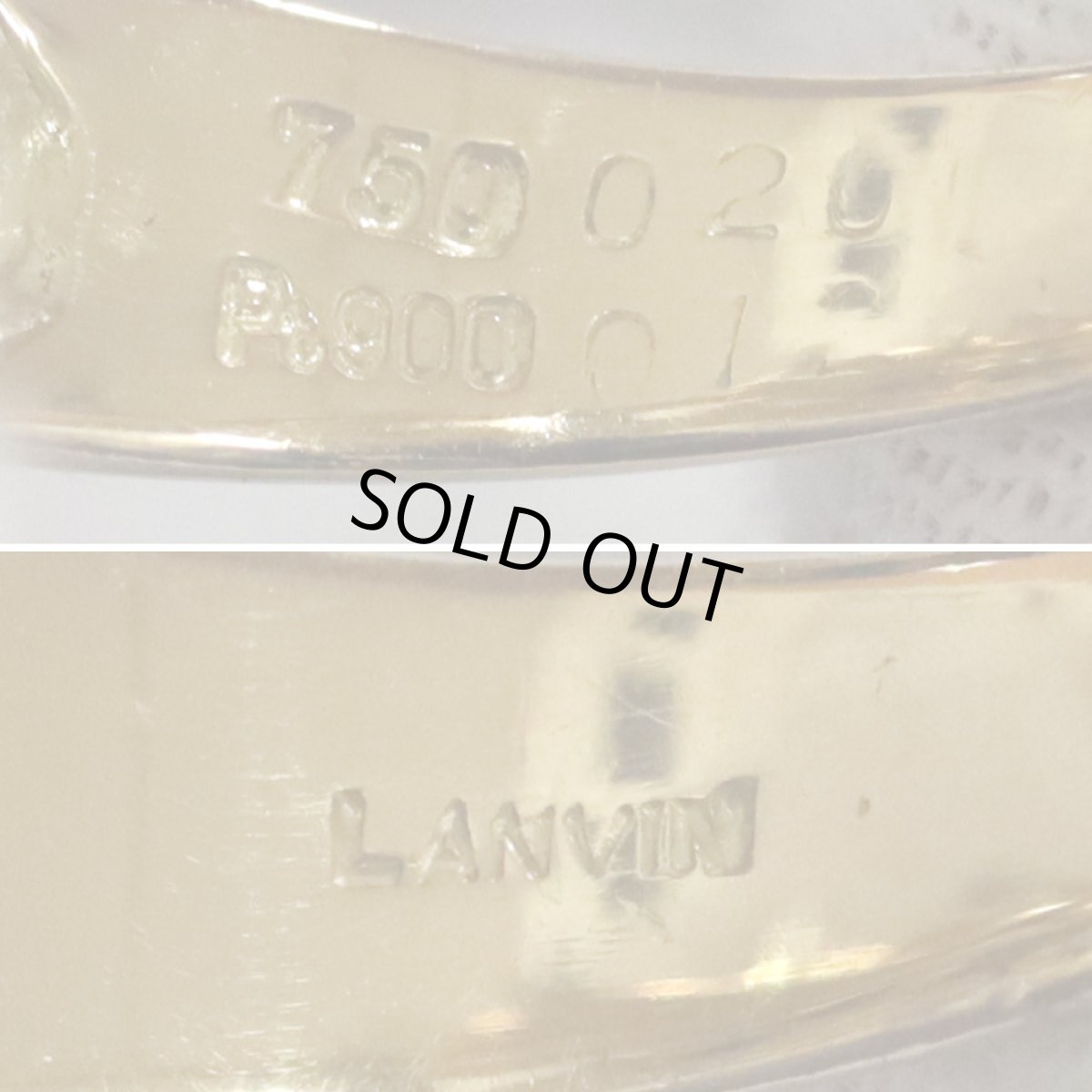 画像7: ランバン 750/Pt900コンビダイヤモンドリング 0.20 0.12 6.9g #14 (7)