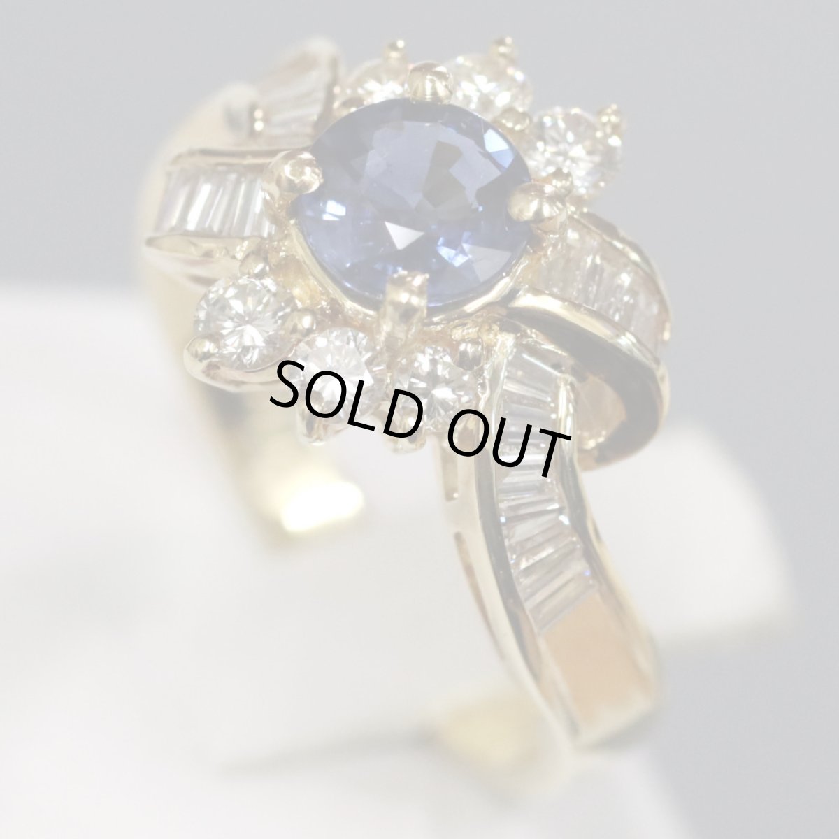 画像3: K18サファイアダイヤモンドリング S1.010 D0.82 5.8g #12.5 (3)