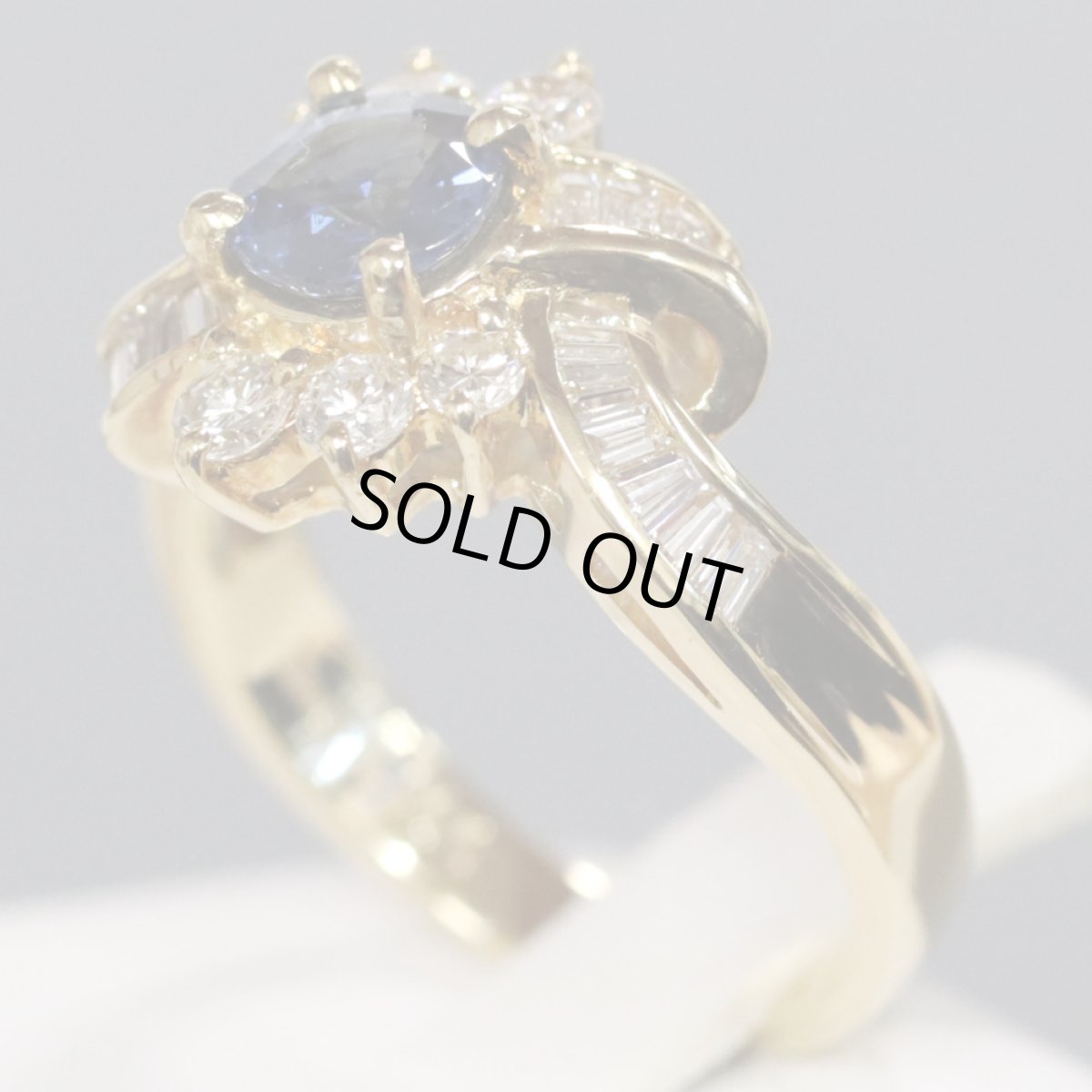 画像4: K18サファイアダイヤモンドリング S1.010 D0.82 5.8g #12.5 (4)