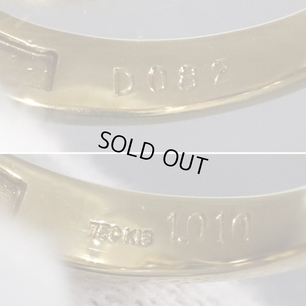 画像7: K18サファイアダイヤモンドリング S1.010 D0.82 5.8g #12.5 (7)