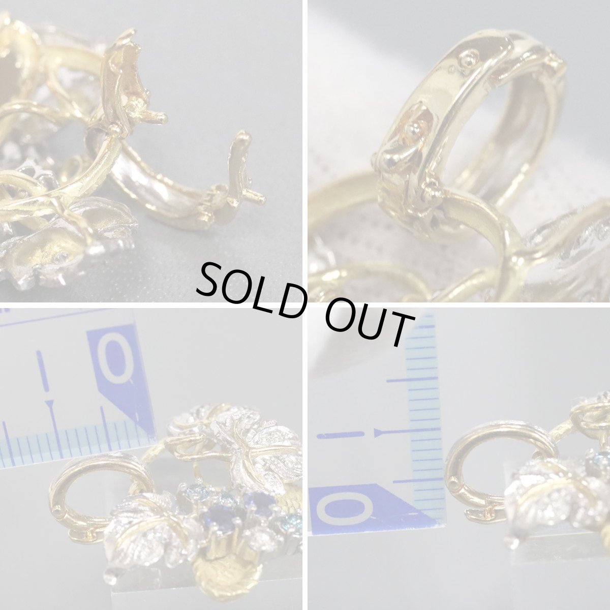 画像6: 石川暢子 Pt900/K18サファイアダイヤモンドペンダントトップ 葡萄モチーフ 13.0g (6)