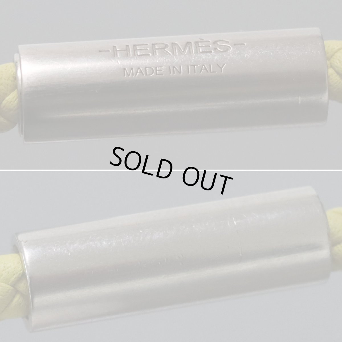 画像3: エルメス レザーブレスレット ゴリアテ ヴォースイフト/イエロー系 (3)