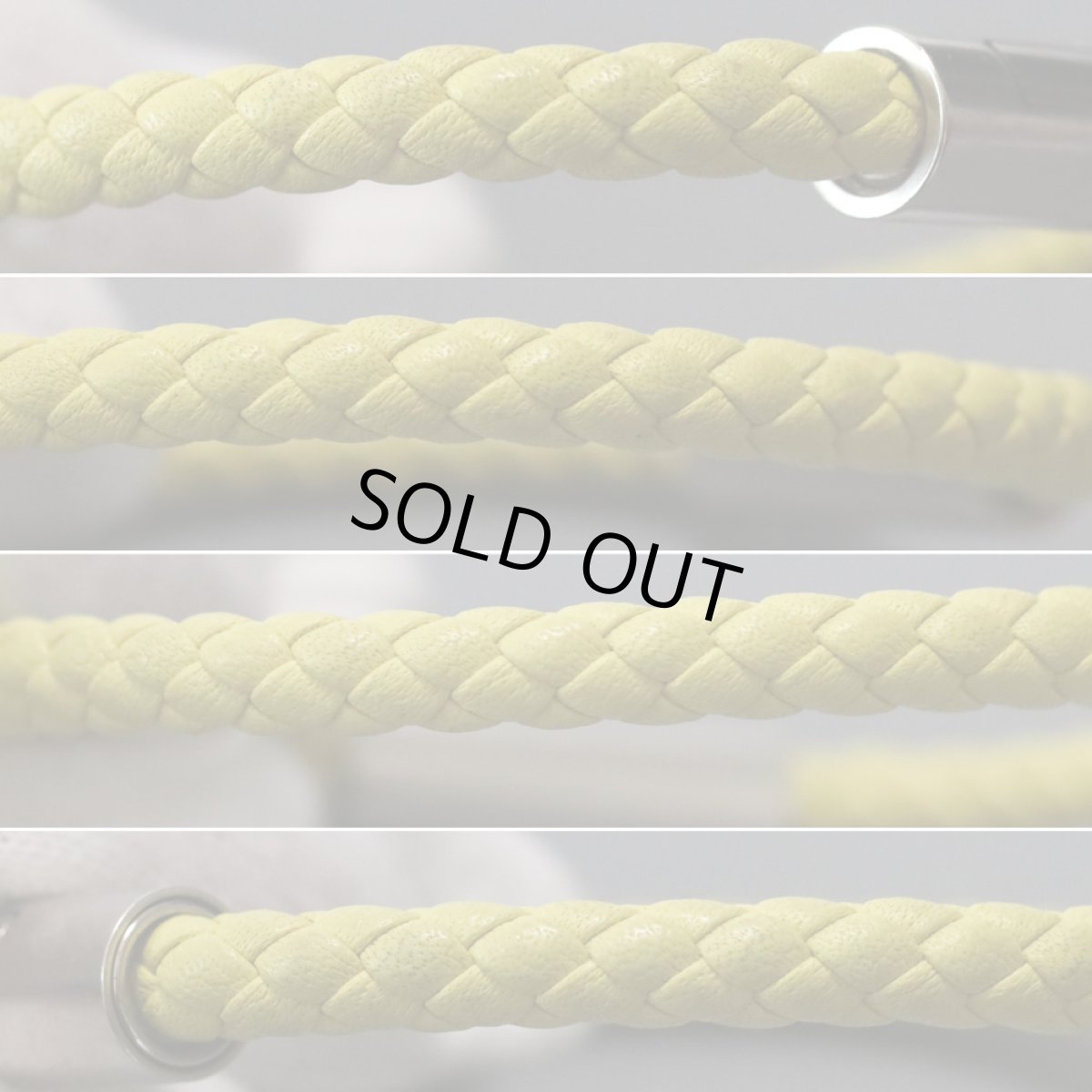 画像4: エルメス レザーブレスレット ゴリアテ ヴォースイフト/イエロー系 (4)