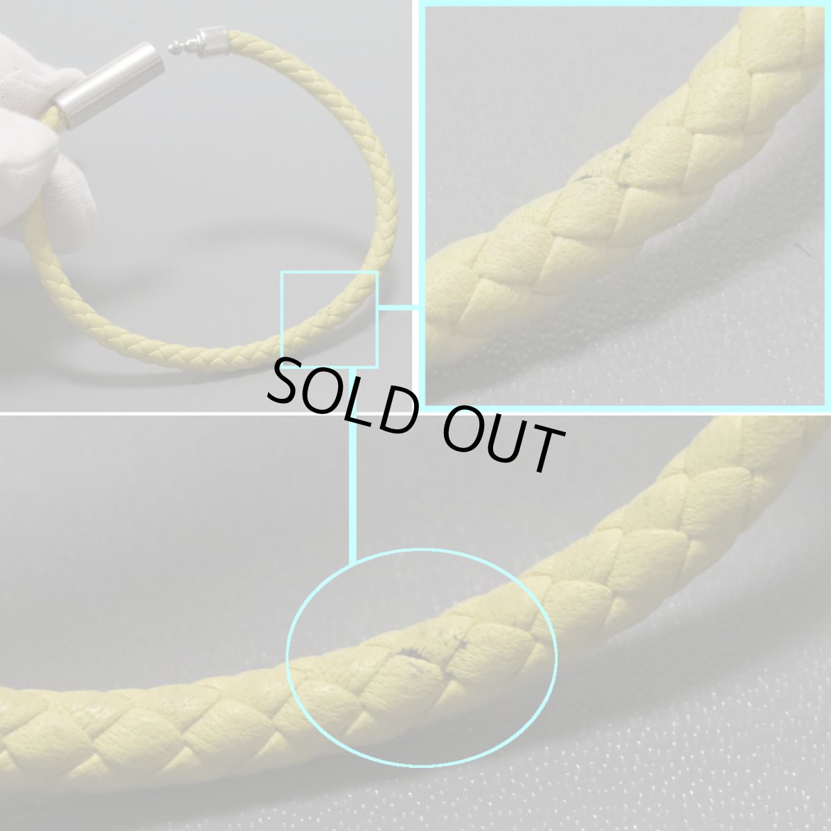 画像7: エルメス レザーブレスレット ゴリアテ ヴォースイフト/イエロー系 (7)