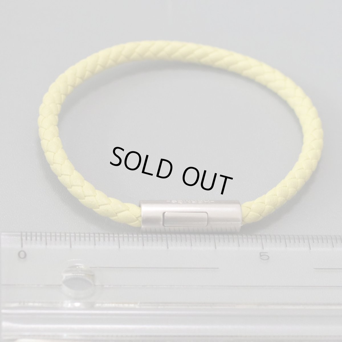 画像9: エルメス レザーブレスレット ゴリアテ ヴォースイフト/イエロー系 (9)