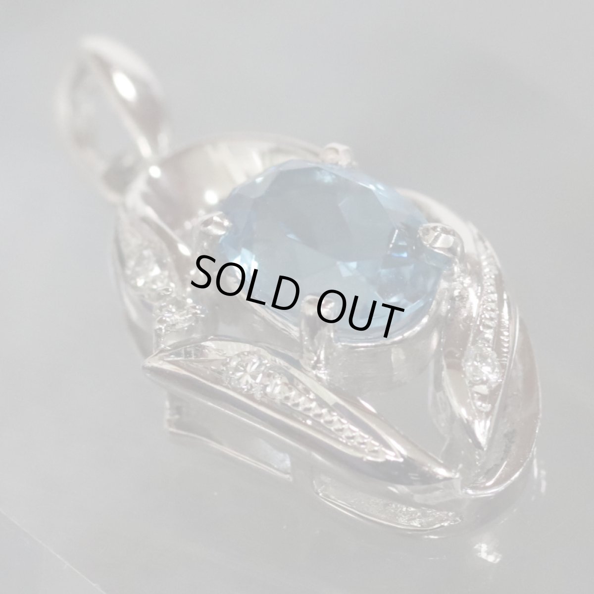 画像3: Pt900ブルートパーズペンダントトップ BT1.61 D0.04 4.6g (3)