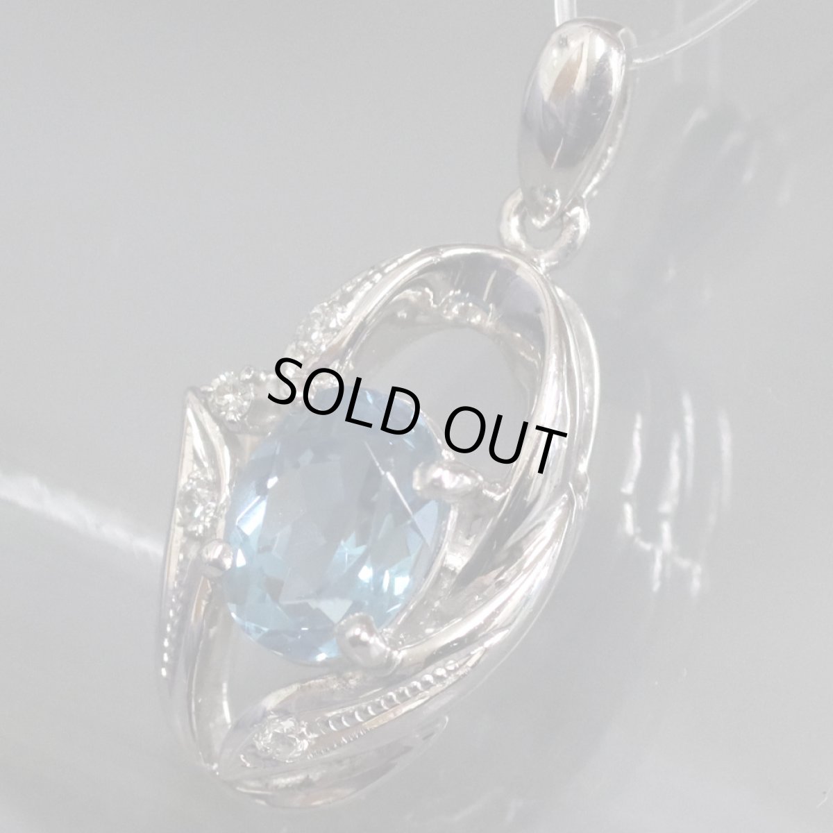 画像4: Pt900ブルートパーズペンダントトップ BT1.61 D0.04 4.6g (4)