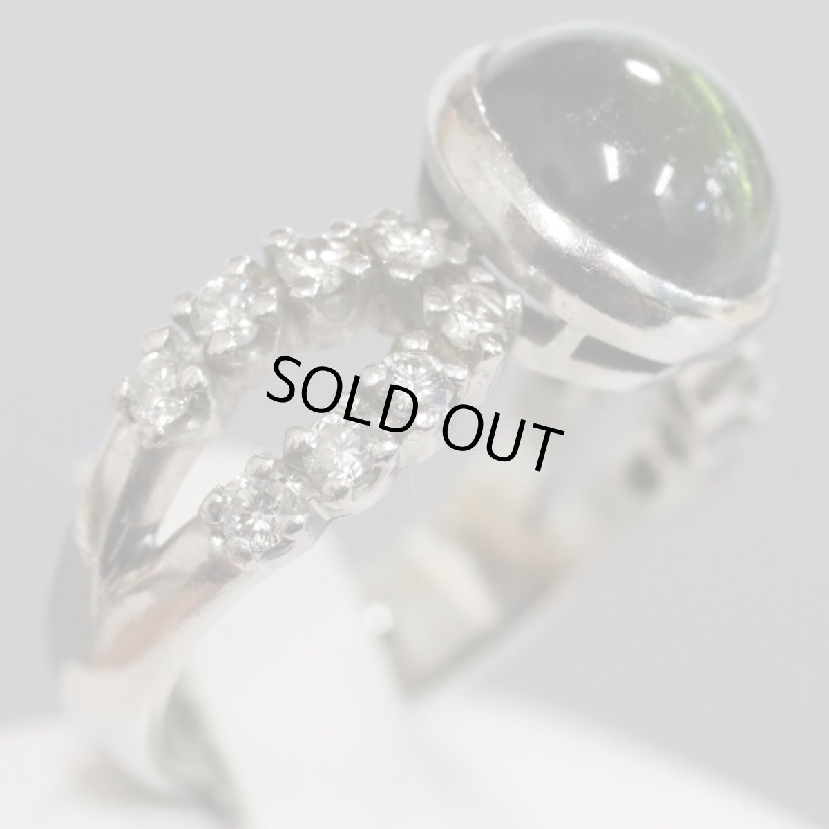 画像3: Pt900グリーントルマリンキャッツアイリング T4.01 D0.57 8.3g #14.5 (3)