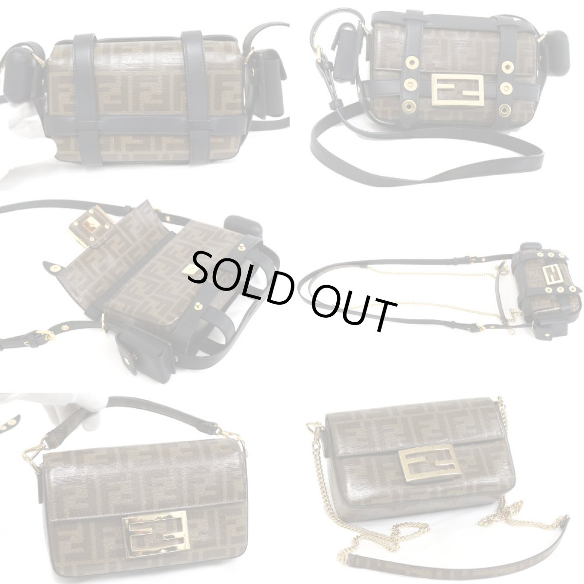 画像2: フェンディ ズッカ 3wayチェーンショルダーバッグ(8BS034) (2)