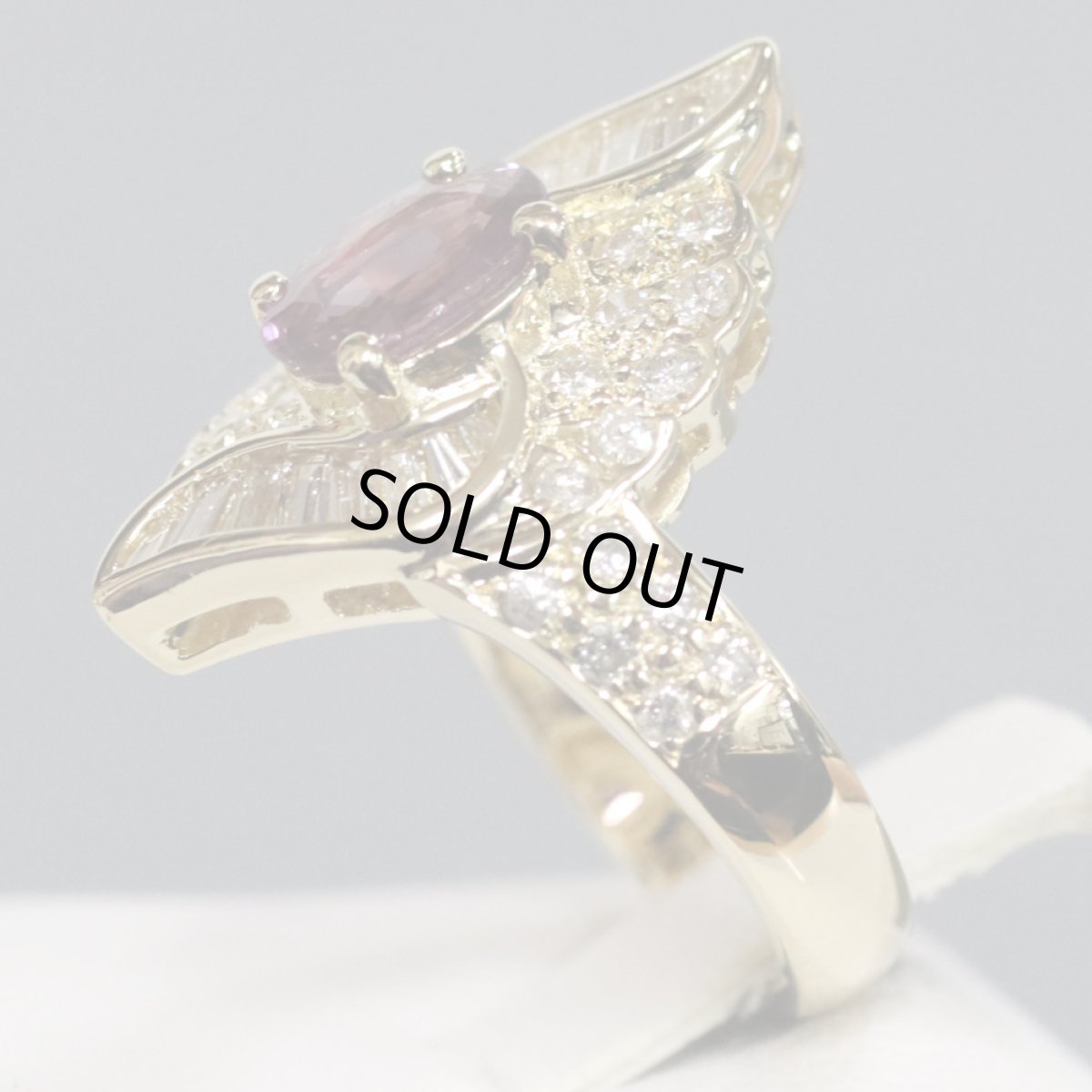 画像4: K18ルビーダイヤモンドリング R1.23 D0.78 7.6g #10 (4)